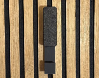 ARCH LINE Slim Coat Hook for Acoustic Panels | No Drill | Minimal Design | Black