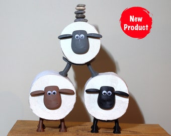 Bathroom Decoration - Sheep Toilet Paper Roll Holder - 3D Printed Shawn Roll Holder  - Toilet Decor - Colorful Options and Sets Available