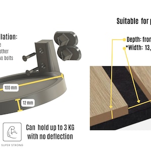 Super Strong Easy Move Round shelf for acoustic panels, aku panels