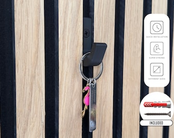 Super Strong Curved Single coat hooks for acoustic panels | 3D Printed | Screws included | Black Color