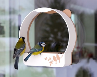 Window Bird Feeder BIRD FRIEND - 3D Printed Bird Feeder House - Bird Houses - Gift for Kids - Window Decoration - Kids Fun, Bear Winnie POOH