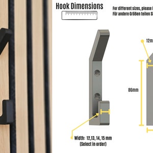 Super strong L-Shape hooks for acoustic panels Dimenssion