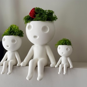 Tree Spirit Planter – Kodama Princess Mononoke Pot – Studio Ghibli Inspired Gift – Cute Japanese Anime Plant Pot for Home or Desk