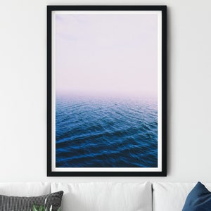Anxiety & stress relief zen wall art. Keep calm with this offshore ocean view poster.