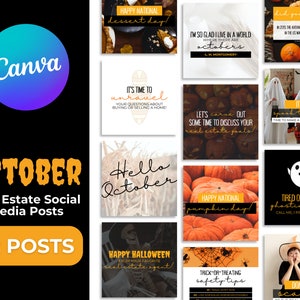 32 ottobre Post sui social media immobiliari / Citazioni divertenti sugli immobili autunnali / Marketing immobiliare autunnale / Marketing immobiliare / Halloween