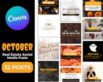 32 October Real Estate Social Media Posts | Funny Fall Real Estate Quotes | Real Estate Fall Marketing | Real Estate Marketing | Halloween
