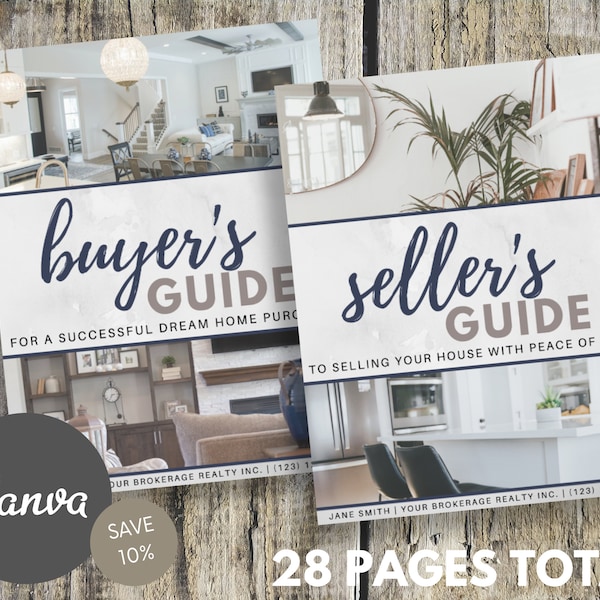 Real Estate Home Buyer and Seller Guide Templates BUNDLE | Real Estate Marketing | Listing Presentation | Buyer Guide | Seller Guide