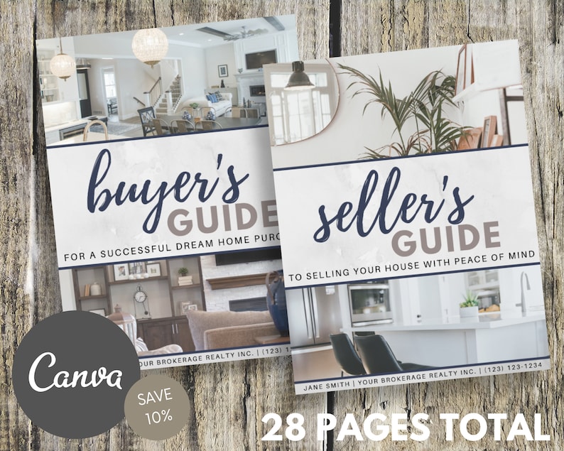 Real Estate Home Buyer and Seller Guide Templates BUNDLE Etsy