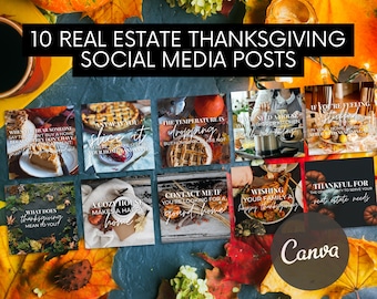 10 Thanksgiving Real Estate Social Media Posts | Funny Thanksgiving Real Estate Quotes | Real Estate Fall Marketing | Real Estate Marketing