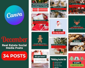 34 December Real Estate Social Media Posts | Funny Winter Real Estate Quotes, Real Estate Winter Marketing, Real Estate Marketing, Christmas