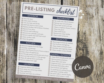 Pre-listing Checklist for Home Sellers Real Estate Home Selling