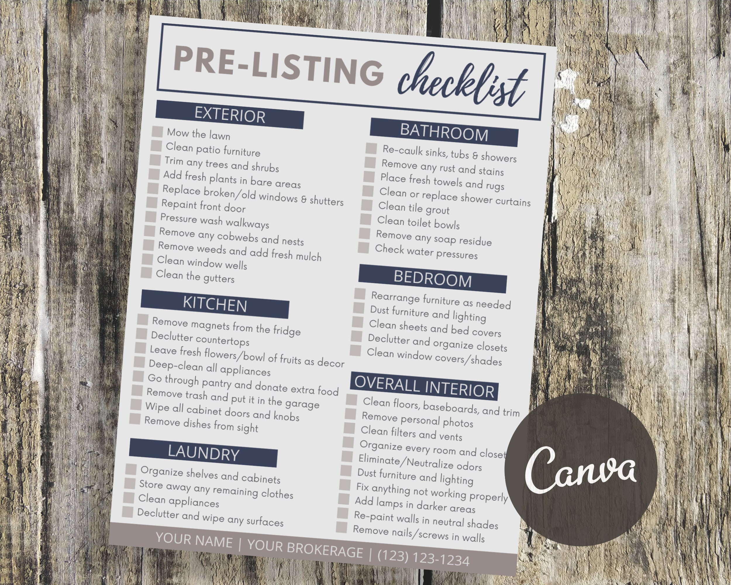 Pre-listing Checklist for Home Sellers Real Estate Home Selling