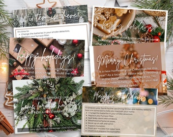 Holiday Real Estate Farming Postcards Bundle | Holiday Real Estate Cards | Real Estate Farming | Real Estate Postcard | Canva