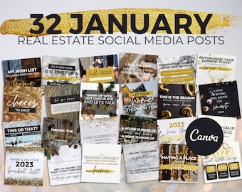 32 January Real Estate Social Media Posts | Funny Winter Real Estate Quotes | Real Estate Winter Marketing | Real Estate Marketing | Realtor