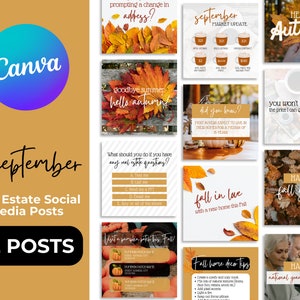 32 settembre Post sui social media immobiliari / Citazioni divertenti sul settore immobiliare autunnale / Marketing immobiliare autunnale / Marketing immobiliare / Festa del lavoro