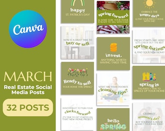 32 March Real Estate Social Media Posts | Funny Spring Real Estate Quotes, Real Estate Spring Marketing, Real Estate Marketing, St. Patrick