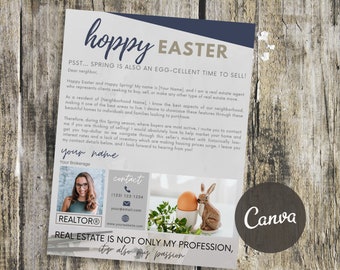 Easter Real Estate Agent Letter | Neighborhood Real Estate Flyer | Real Estate Marketing Template | Spring Real Estate Agent Letter Template