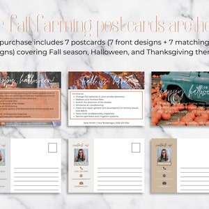 Fall Real Estate Farming Postcards Bundle | Fall Real Estate Cards ...