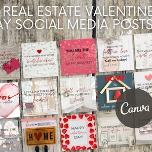 15 post sui social media per San Valentino nel settore immobiliare / Marketing immobiliare / Post su Instagram per un agente immobiliare / San Valentino nel settore immobiliare