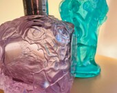 Antique Perfume Bottle, Curt Schlevogt Alexandrite Neodymium Glass 1930s Art Glass in art deco style