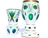 Luxury MOSER Glassworks 2 pieces set - Vase Cup, in amazing condition, centerpieces in Living room