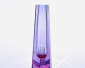 Luxury MOSER Glassworks rare collectible luxury pink violet Vase, 1960 by Pavel Hlava, colorful glassware
