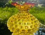 František Koudelka Vase from 1970, very rare hard to find, modern style, colored glassware