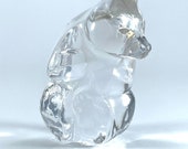 Antique Figurine - Moser Glassworks, Vintage Bear Handmade Figurine Sculpture, Wedding Gift, Murano, Gift for Him, Antique, Art Deco