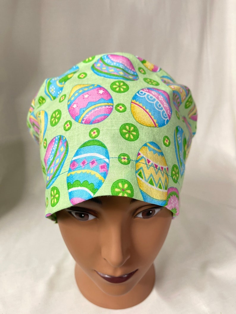 Women/'s Euro Style Scrub Cap *Easter*with adjustable toggle lock