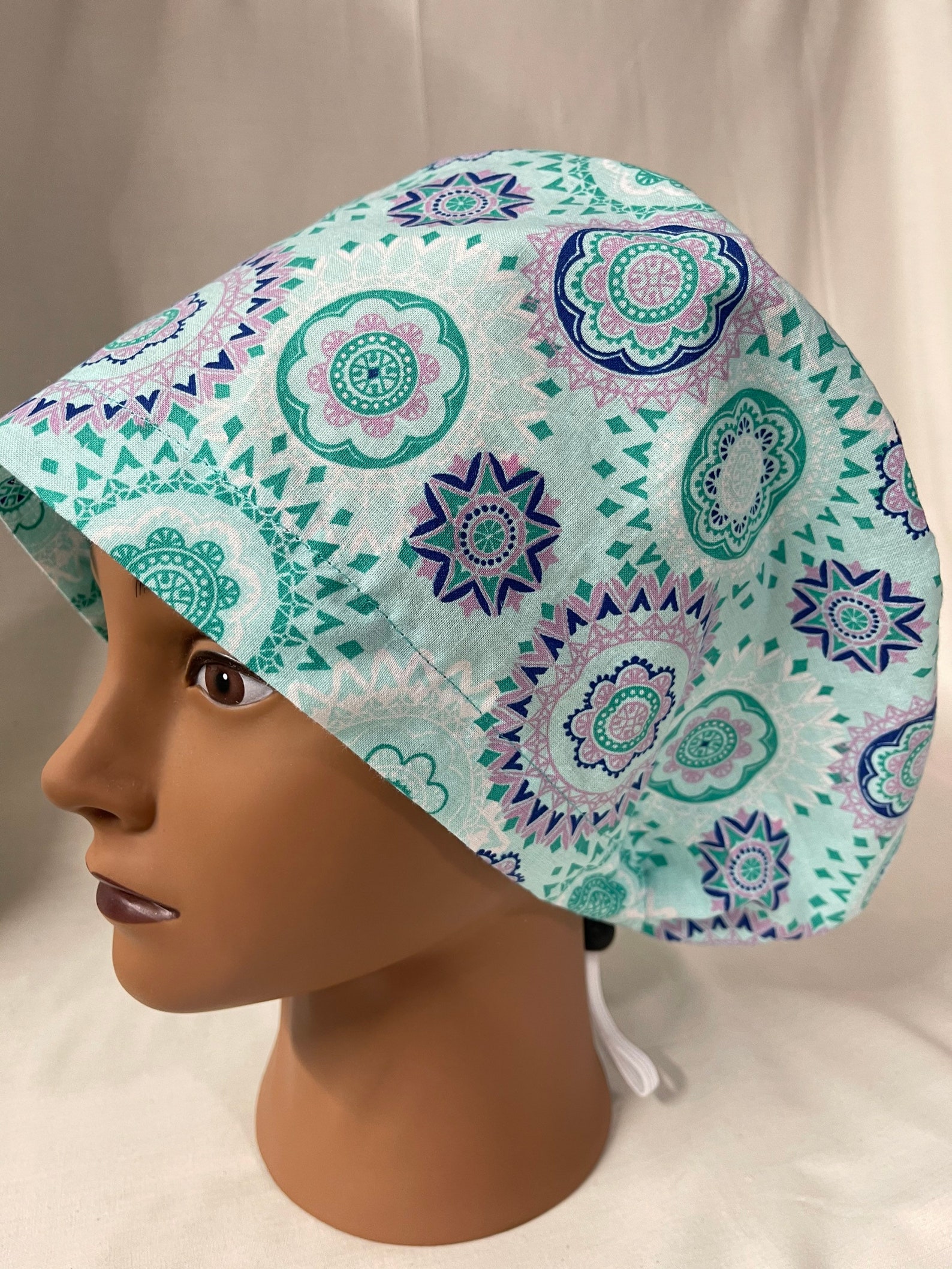 Women's Euro Style Scrub Cap Medallions with adjustable Etsy