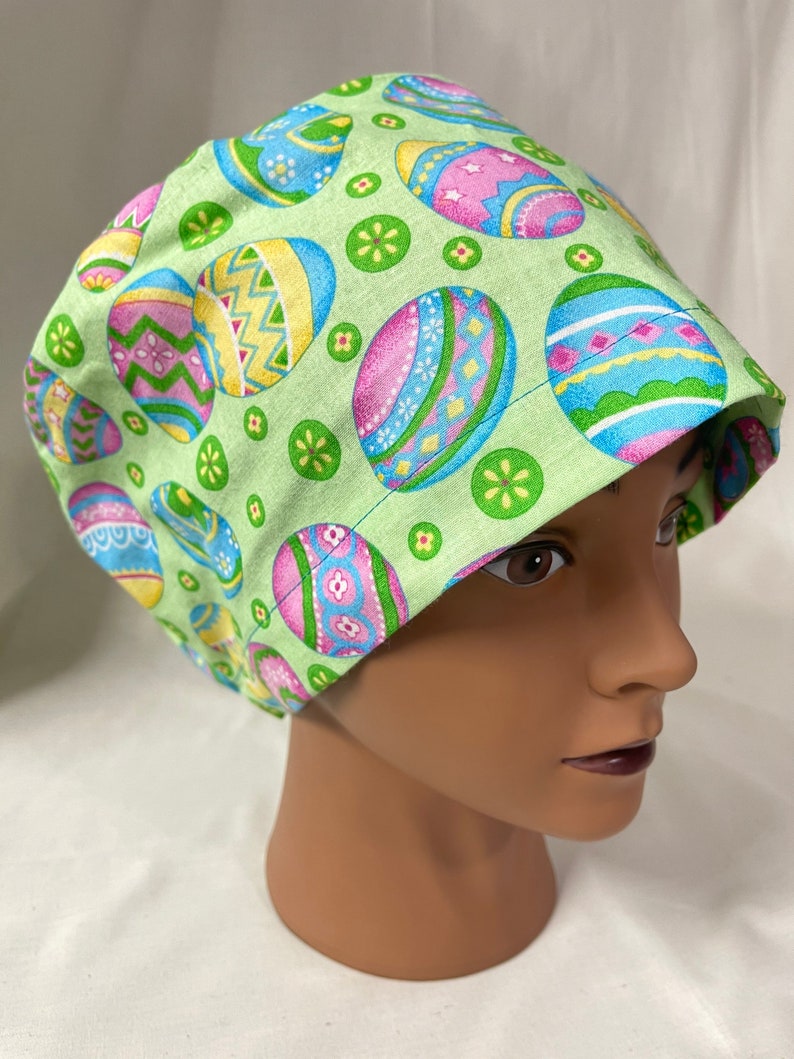 Women/'s Euro Style Scrub Cap *Easter*with adjustable toggle lock