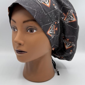 Women's Scrub Cap | Euro Style |  Aerosmith Playing Cards w/ adjustable toggle lock