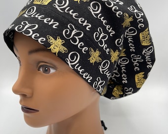 Women&#39;s Scrub Cap | Euro Style | Queen Bee w/ adjustable toggle lock