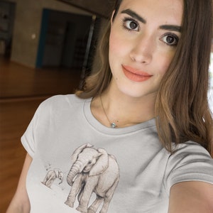 Elephant Shirt Elephant T-shirt Gift Shirt For Elephant Lover Elephant Shirt Sun flower Tee For Elephant Tshirt Baby Elephant Elephant Lover