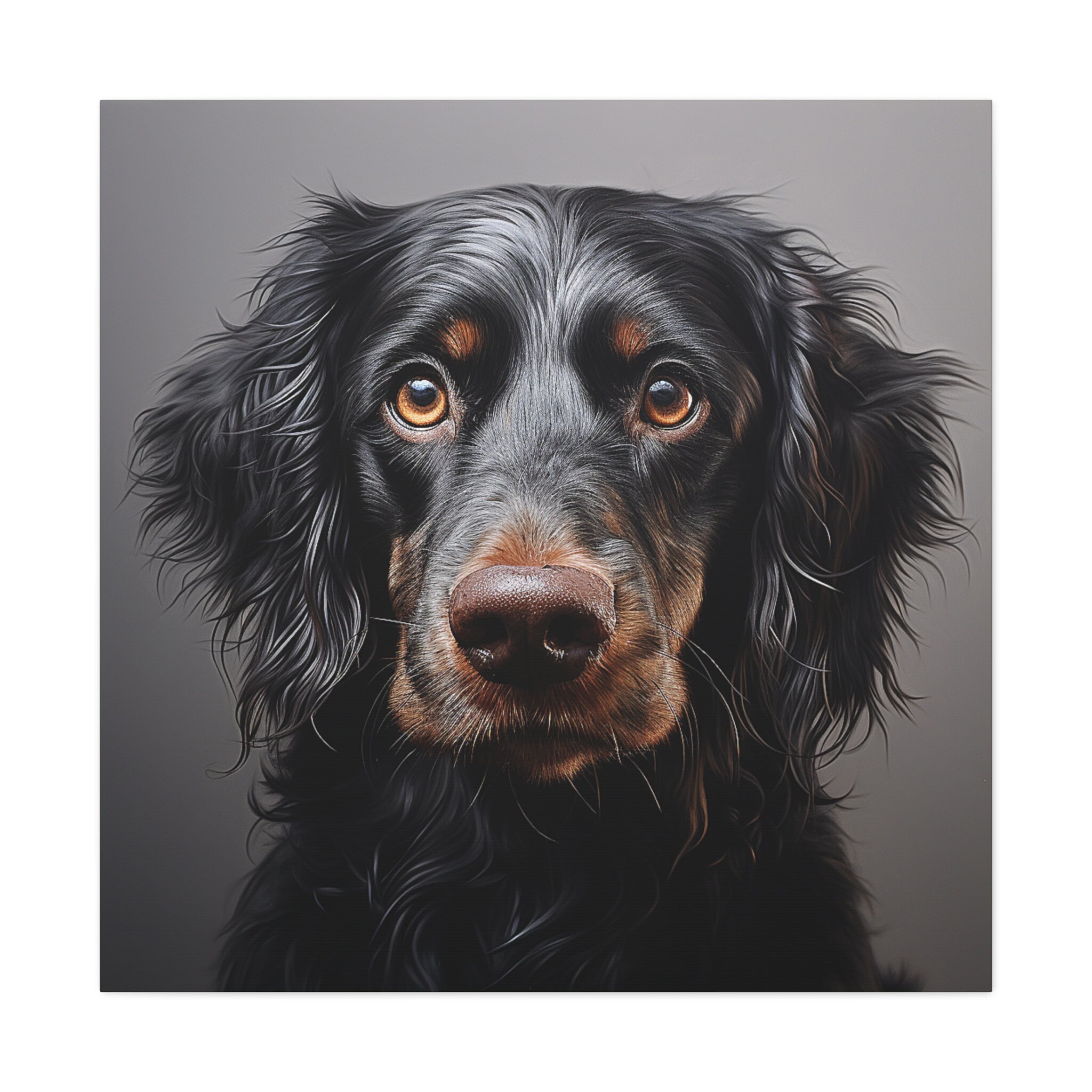 Black Dog Wall Art Canvas Beautiful Canvas Black Dog Gift Bedroom