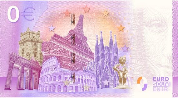 ZERO EUROサッカーワールドカップ2022年・32代表チーム未使用記念紙幣 0 Euro Note Qatar WORLD CUP 32 0 Euro Note From 32 Countries 0