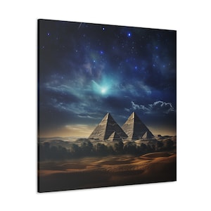 Egyptian Pyramids Canvas Wall Art Ancient Wonders Decor Historical Egypt Art Landmark Print Office Decor For Egyptian Pyramids Lover Gift