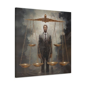 Law Office Canvas Law Office Wall Art Law Office Canvas Art Lawyer Office Gift Wall Art Canvas Law Office Print Unique Canvas Art Lawyer
