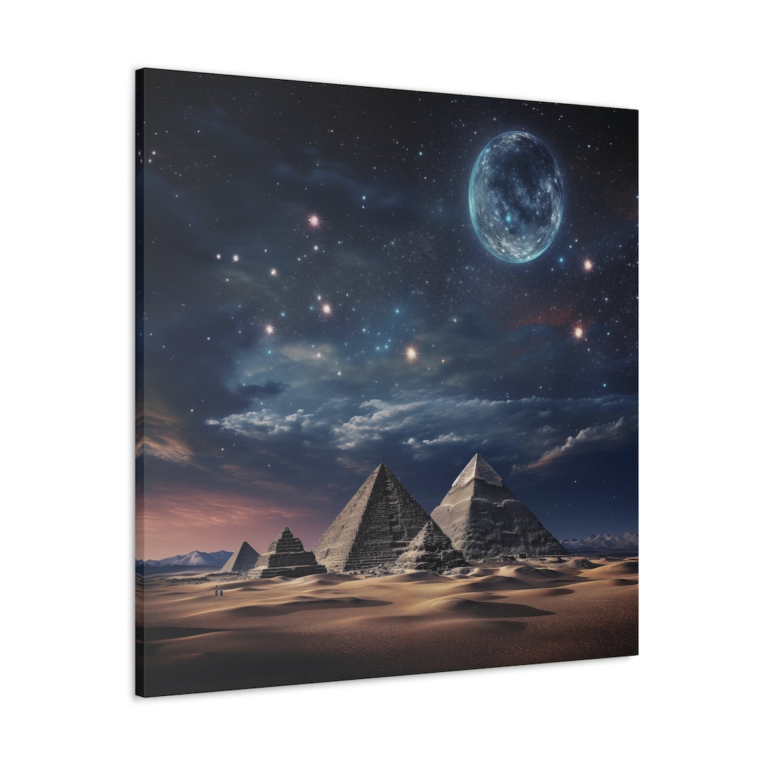 Egyptian Pyramids Canvas Wall Art for Egyptian Pyramids Lovers Egyptian
