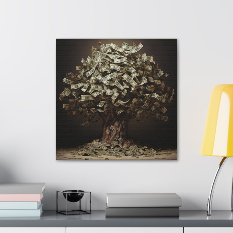 Money Tree Wall Art Money Tree Canvas Beautiful Canvas Print