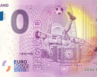 ZERO EUROサッカーワールドカップ2022年・32代表チーム未使用記念紙幣