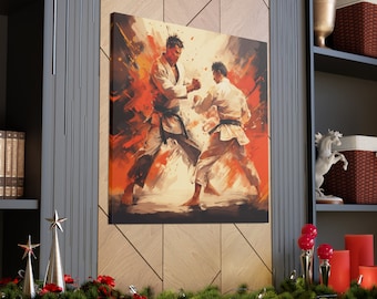 Karate Wall Art Print Canvas Karate Lover Print Poster Karate Canva Karate Gift Karate Sparring Lover Gift Karate Ultimate Gift Boxing Gift