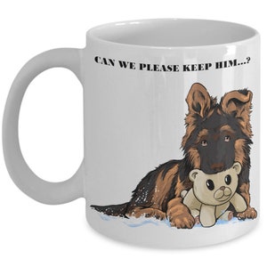 Taza de cachorro de Shephard alemán Taza de amantes caninos Taza de amantes de cachorros Taza para niños Taza para mujeres Taza de perro de dibujos animados Taza de perro lindo Taza de amantes de Shephard alemán