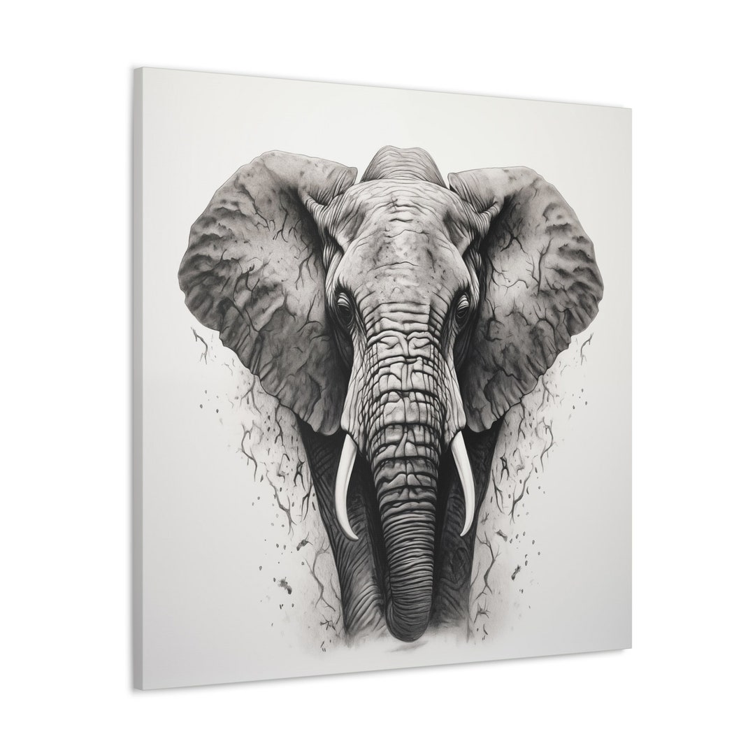Elephant Canvas Wall Art Home Office Decor Elephant Lover Wall Decoratio Wildlife Inspired Wall