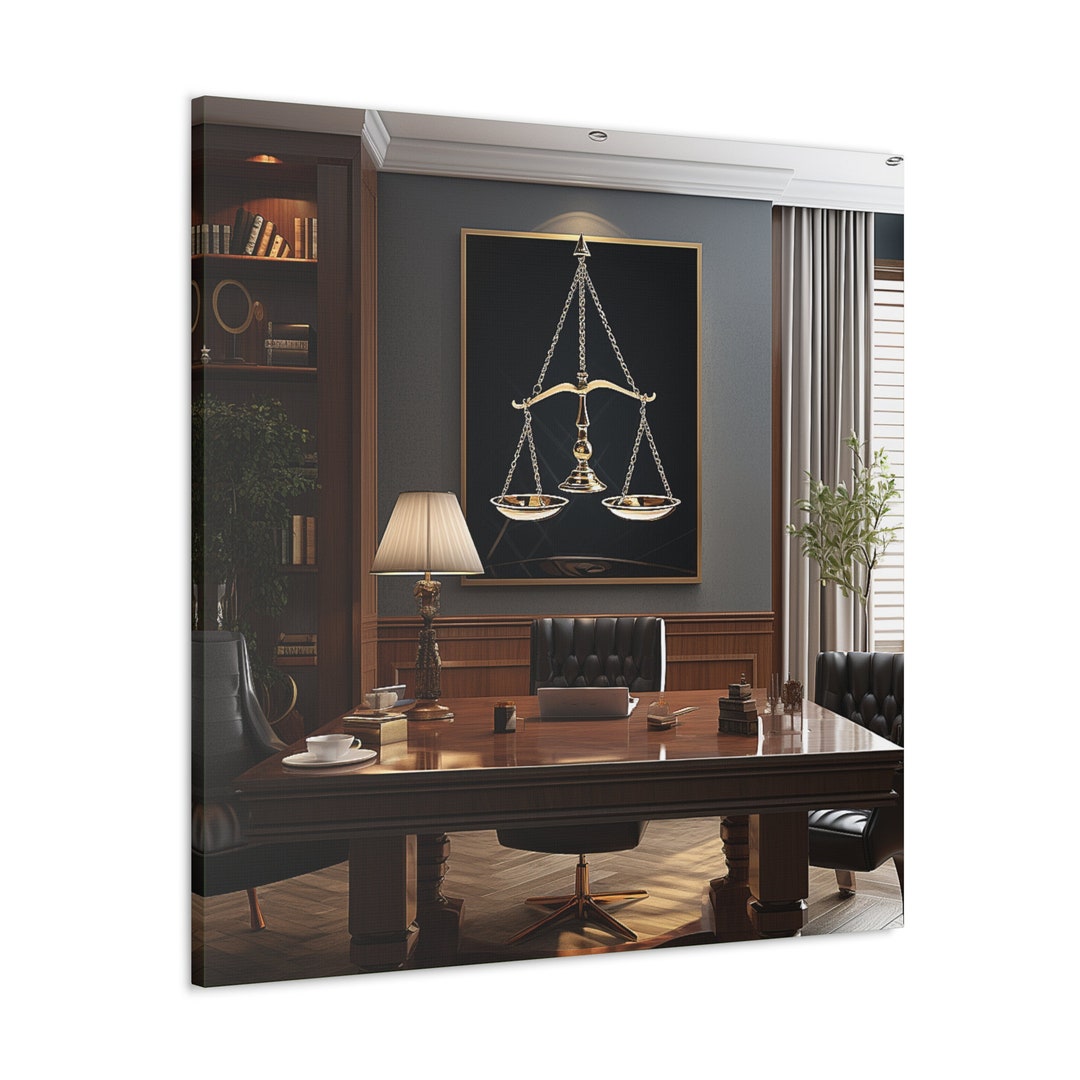 Law Office Canvas Wall Art Lawyer Office Canvas Art Law Office Gift