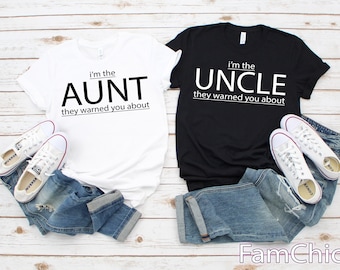 Tante Onkel Shirts - Neue Tante Shirt | Neues Onkel T-Shirt | Onkel Reveal Shirt | Tante Reveal | Tante & Onkel Geschenk | Beste Tante Onkel Tees