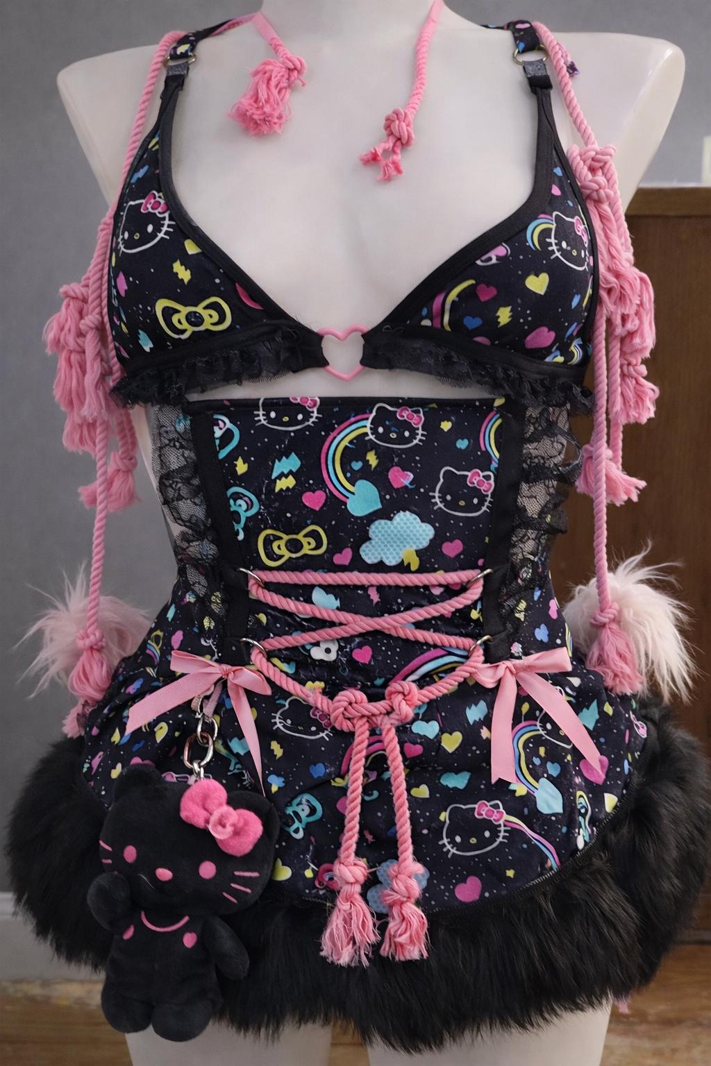 Hello Kitty Rave Fan Hello Kitty Rave Outfit Updated Design - Etsy
