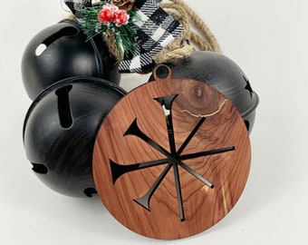 Laser Cut Star Christmas Ornament Engraved Cuneiform Gift