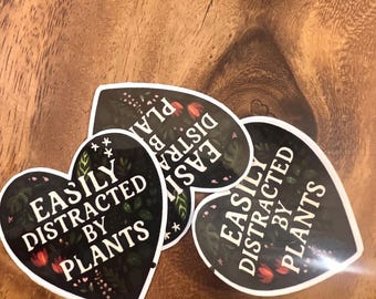 Easily Distracted By Plants Sticker