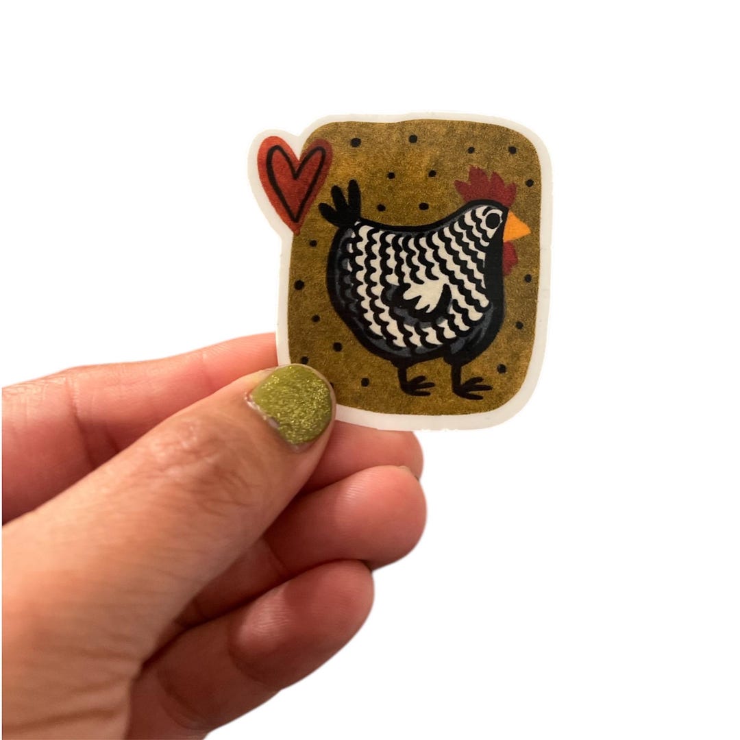Chicken Sticker , Chicken Decal , Waterproof Chicken Sticker , Journal ...